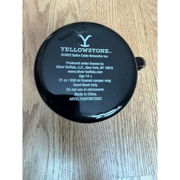 Silver Buffalo Yellowstone John‎ Dutton Ranch Enamel Camper Mug, 21 Ounces - Picture 2 of 6